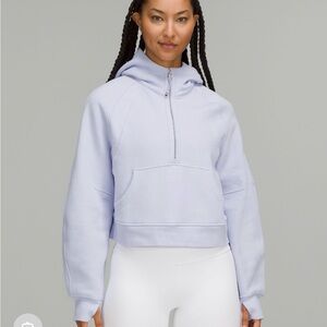 Lululemon Athletica Scuba Half Zip hoodie Pastel Blue
